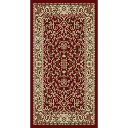 CONCORD GLOBAL 5 ft. 3 in. x 7 ft. 3 in. Chester Flora - Red 97305